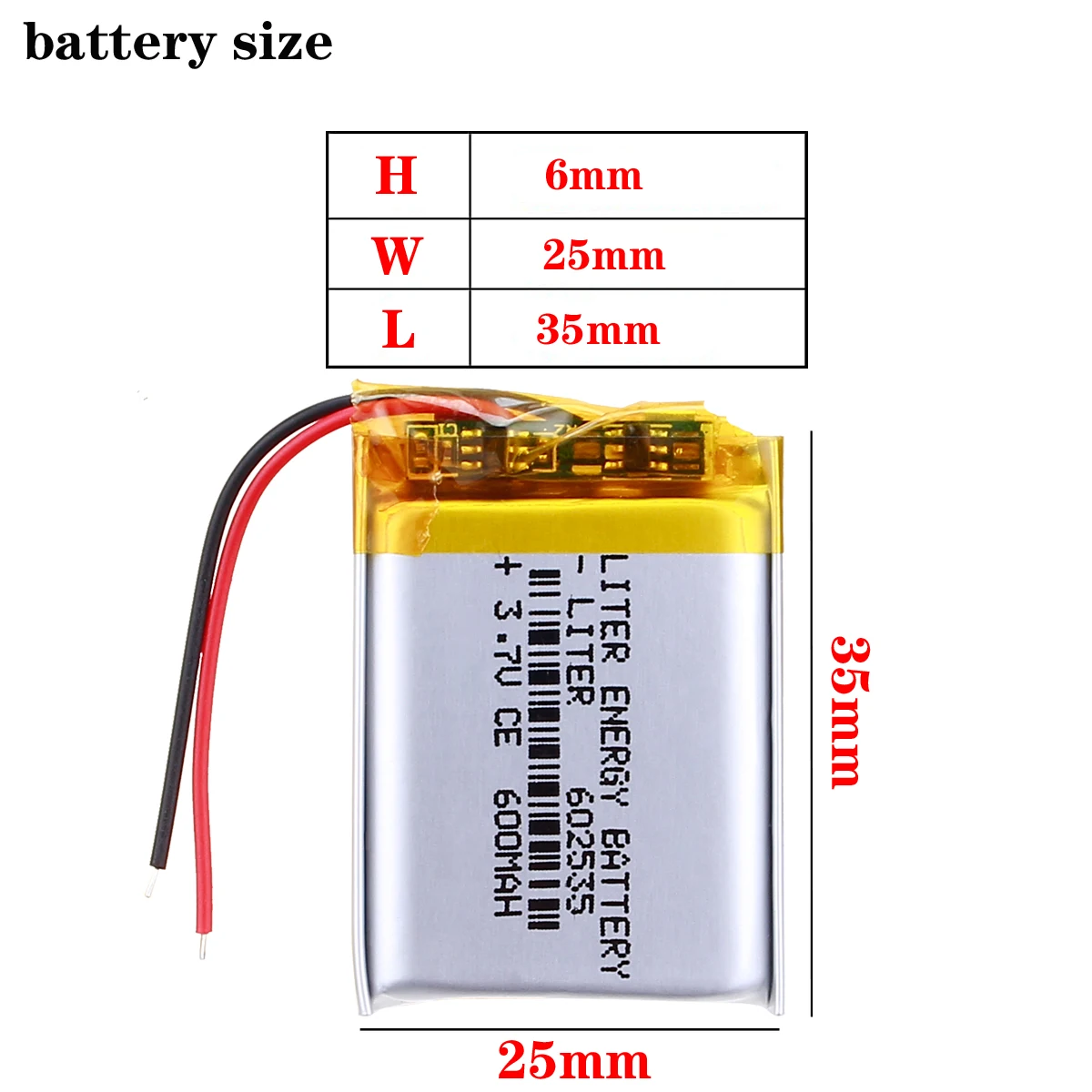 Модель 602535 582535 SP5 3 7 V 600mAh аккумуляторная батарея для тахографа papago F300 F200 F210 QStar A5 DVR