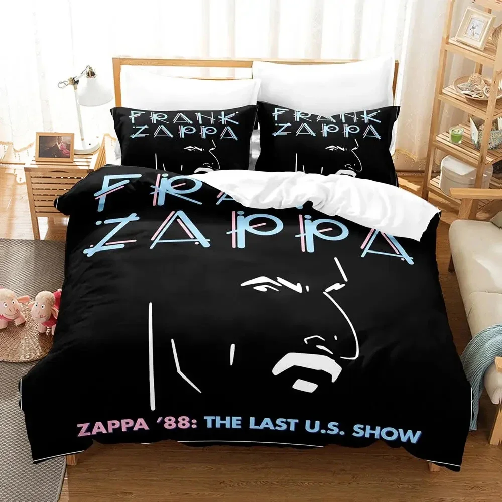 Frank Zappa Boys Bedroom Bedspread Single Twin Full Queen King Size Aldult 3D Bedding Set 2024 Quilt Cover Pillowcase