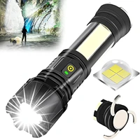 rechargeable led flashlight high lumen 90000 lumen super bright tactical flashlights with sidelight waterproof magnetic