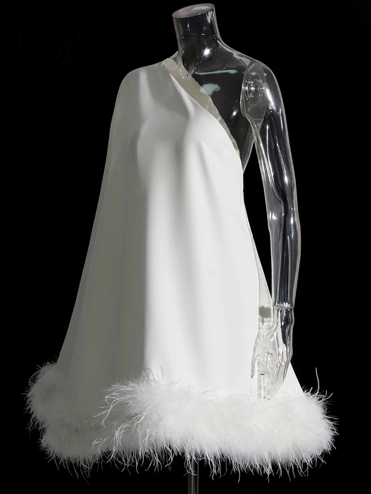 

Женское мини-платье GIGIYW в стиле пэчворк, с диагональным воротником, длинным рукавом, открытыми плечами и высокой талией, Новинка