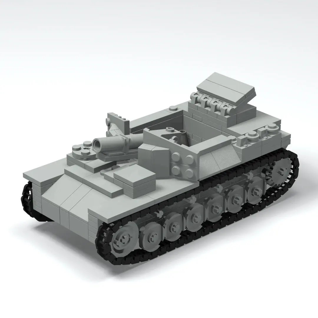 

MOC Toy Military Weapons Sturmpanzer II self-propelled gun Building Block Assemblable Model Brick Toy Children Kids Gifts