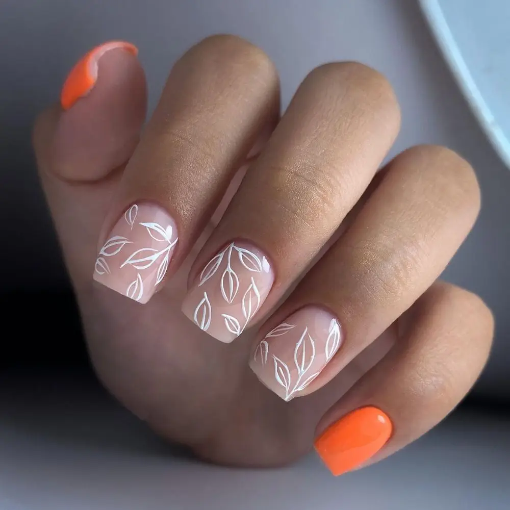 

Nail Tips Detachable Manicure DIY Square Head Press on Nails False Nails Simple