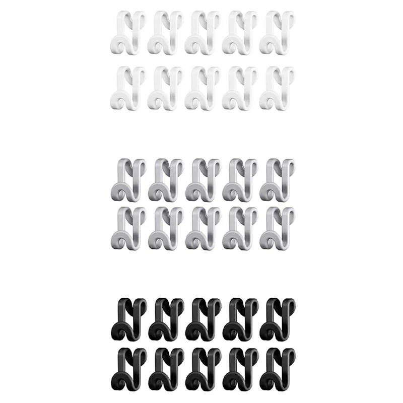 

AT14 30 Pieces Clothes Hanger Connector Hooks Mini Cascading Hanger Hooks Clothes Hanger Connector Hooks For Closet