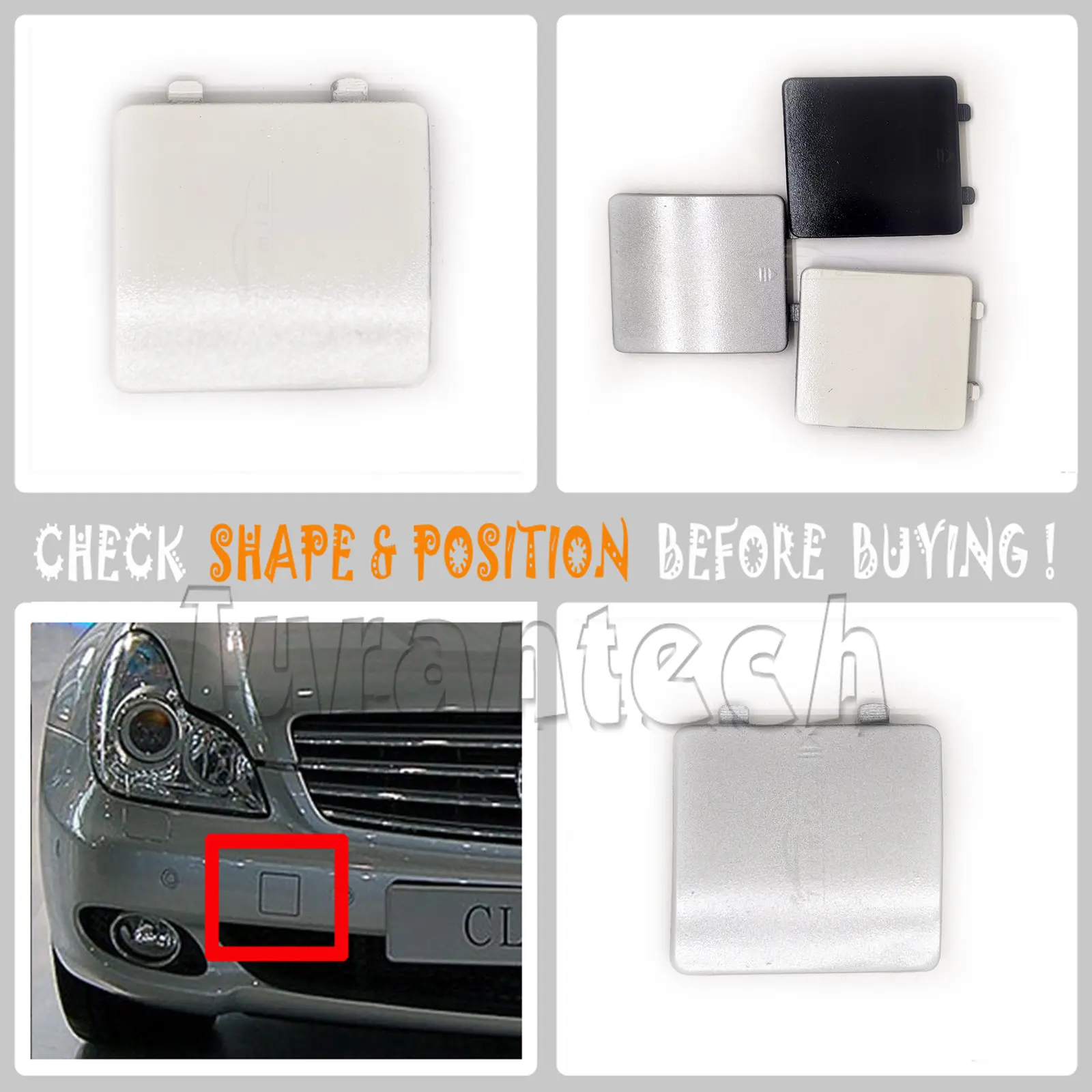 Передняя крышка буксировки для 04-10 Mercedes CLS W219 Coupe C219 CLS280 CLS320 CLS350 CLS500 CLS550 CLS55 CLS63, крышка с крючком 2198850026