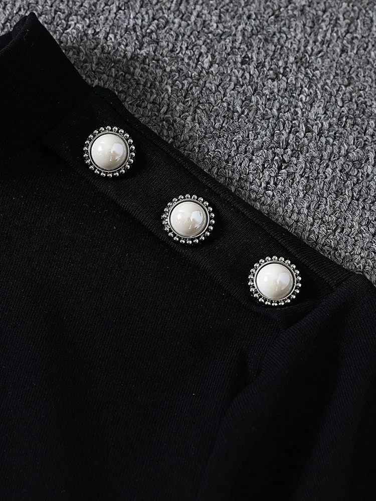 2023 female half high collar T-shirt short-sleeved cotton thin render unlined upper garment