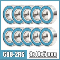 688rs bearing 10pcs 8x16x5 mm abec 3 hobby electric rc car truck 688 rs 2rs ball bearings 688 2rs blue sealed