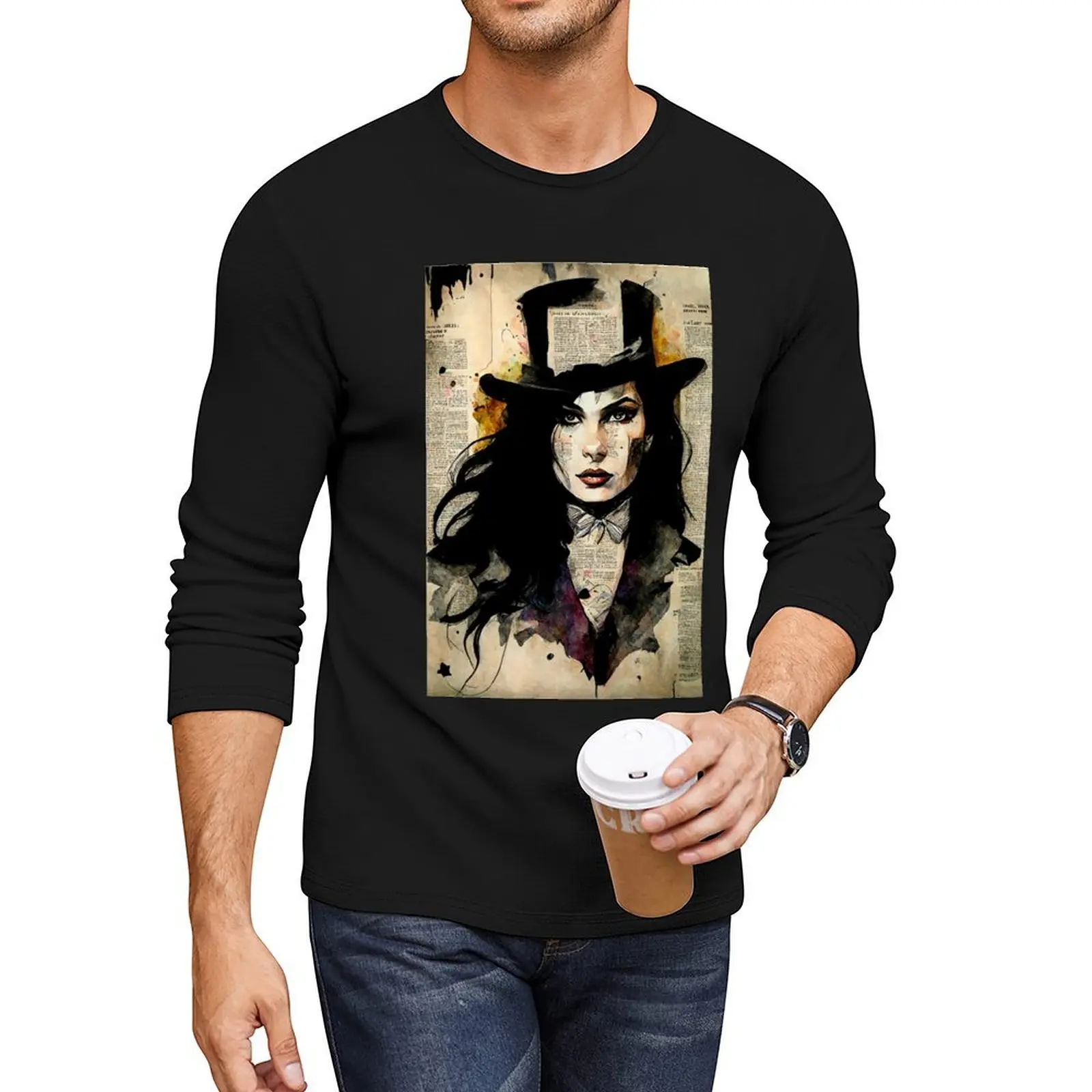 Иллюстрация для поклонников Zatanna Zatara Smallvile длинная футболка футболки мальчиков с