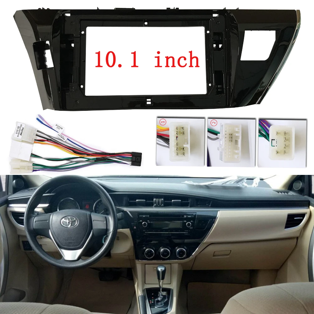 

10.1 Inch Car Fascia For TOYOTA US Corolla Levin 2013-2018 Stereo Panel canbus box cable Dash Installation Double Din DVD Frame