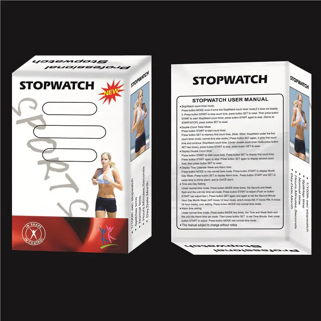 

3 Pieces Digital Stopwatch Sport Meter Timing Device Fine Workmanship Running Accessories Competition Supplies LCD Screen