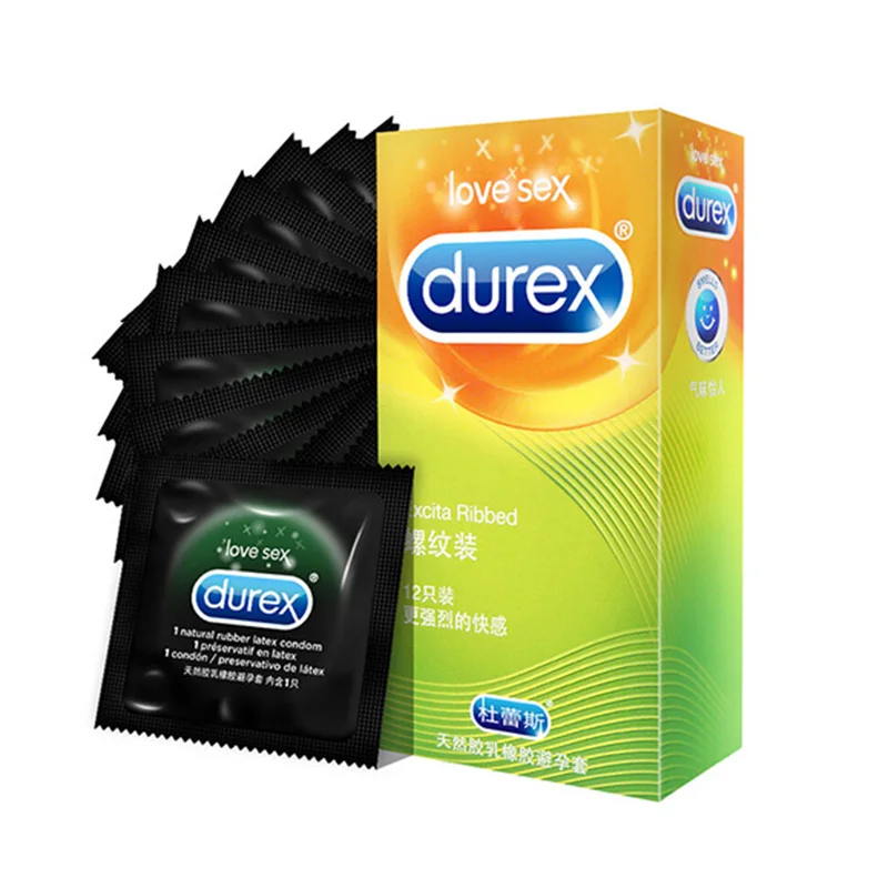 Durex 12 Pcs 4 Types Sensation Condoms High Quality for Men Latex Intimate Goods Sex Contraception Penis Sleeve |