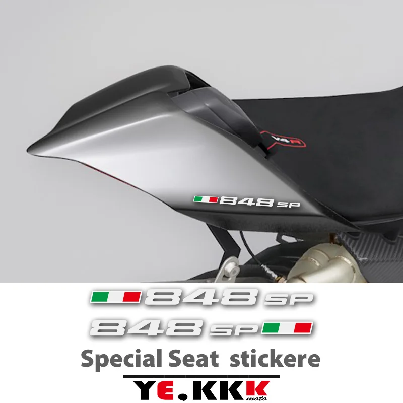 

2 Stickers For DUCATI Monster Seat Unit 848 SP EVO Panigale S Flag Tricolor Sticker Decal Customization