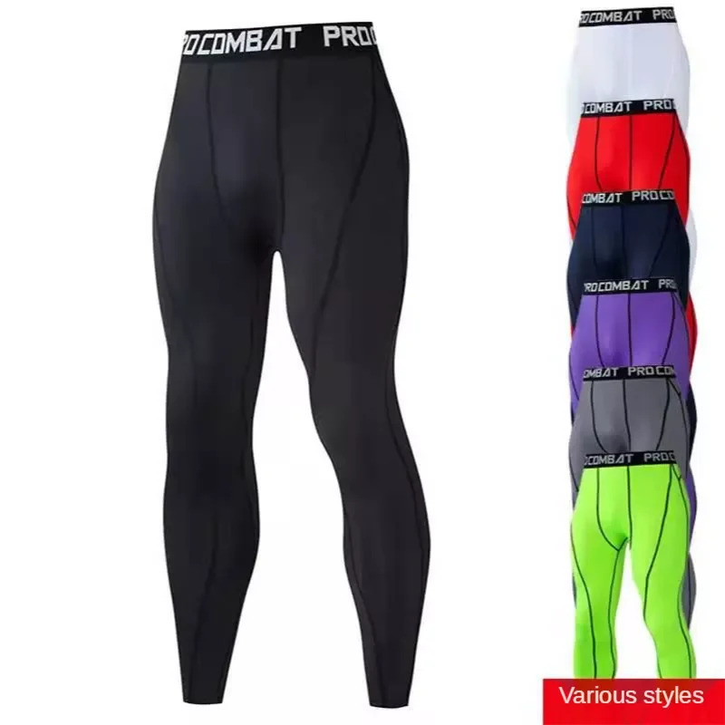 

MMA Men's Compression Pants Fitness White Tights Shorts Bodybuilding Joggers Solid Leggings Breathable Black Skinny Mens&#39