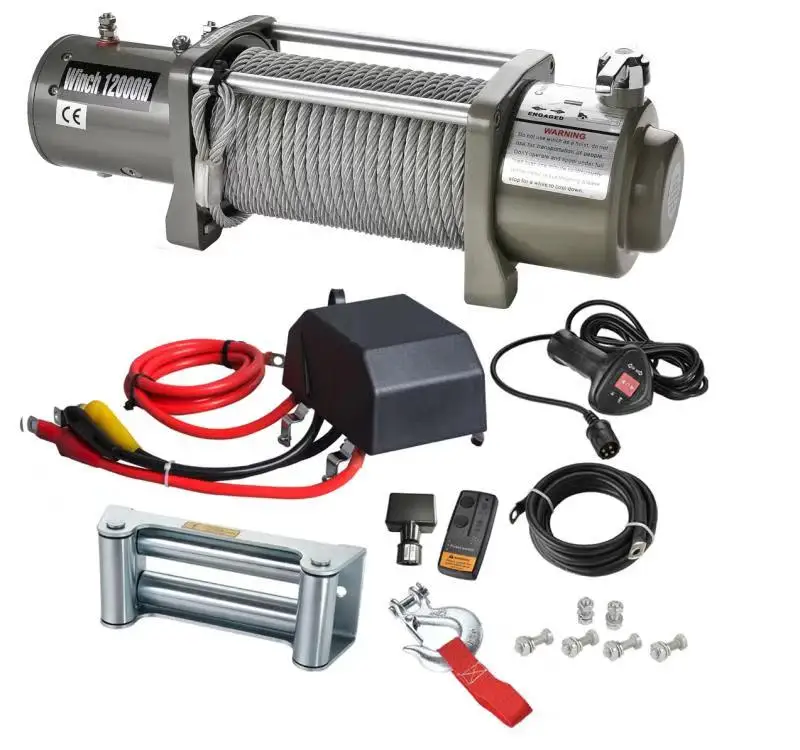 12000LBS heavy duty Electric winch for off-road UTV ATV boat truck trailer towing recovery equipment