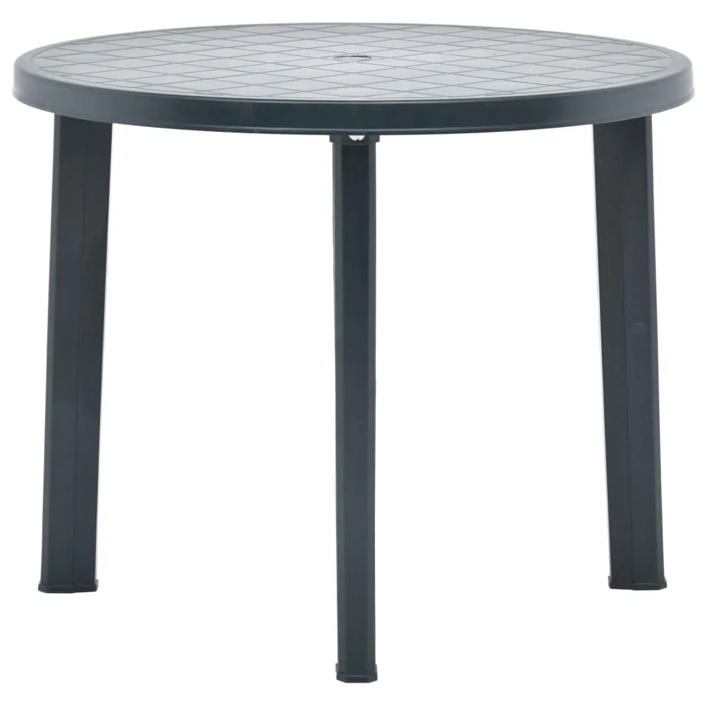 

Garden Table, Plastic Outdoor Table , Patio Furniture Green 89 x 72 cm (D x H)