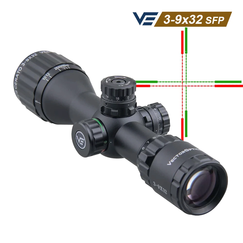 

Оптический прицел Vectoroptics Cerato 3-9x32SFP, прицел для охотничьей винтовки, рельеф для длинных глаз. 223 5,56 для стрельбы по мишеням