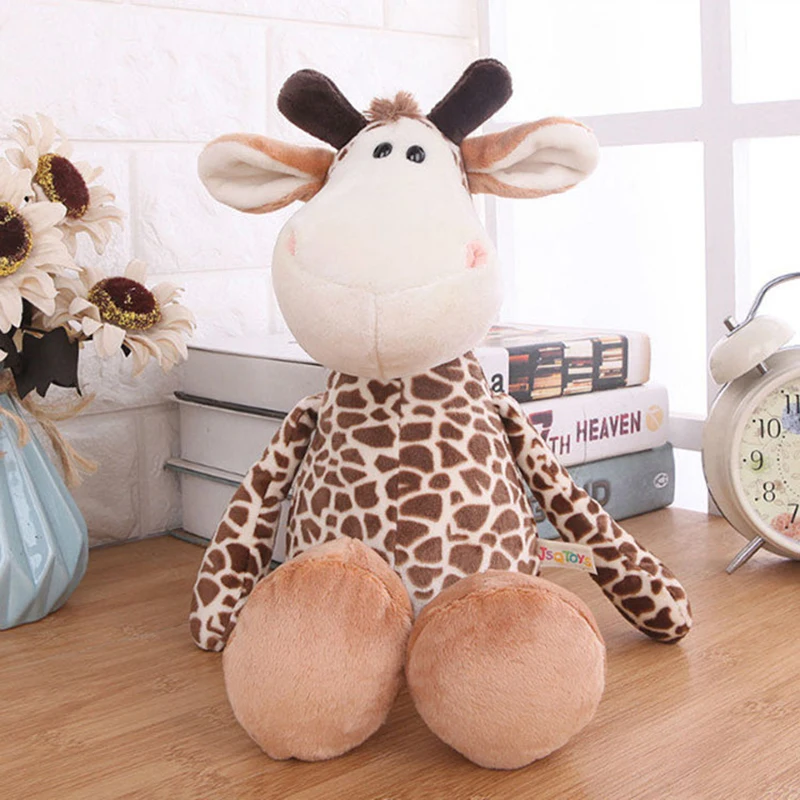 

25cm plush toys stuffed animal fox elephant tiger giraffe monkey dog lion zebra raccoon hippo rhino plushies toys gift for kids
