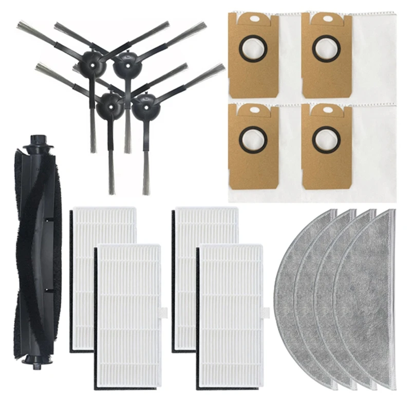 

Dust Bag Mop Cloth Main Brush Side Brush HEPA Filter Screen Spare Parts Kit for Lydsto R1 Robot Vacuum Cleaner