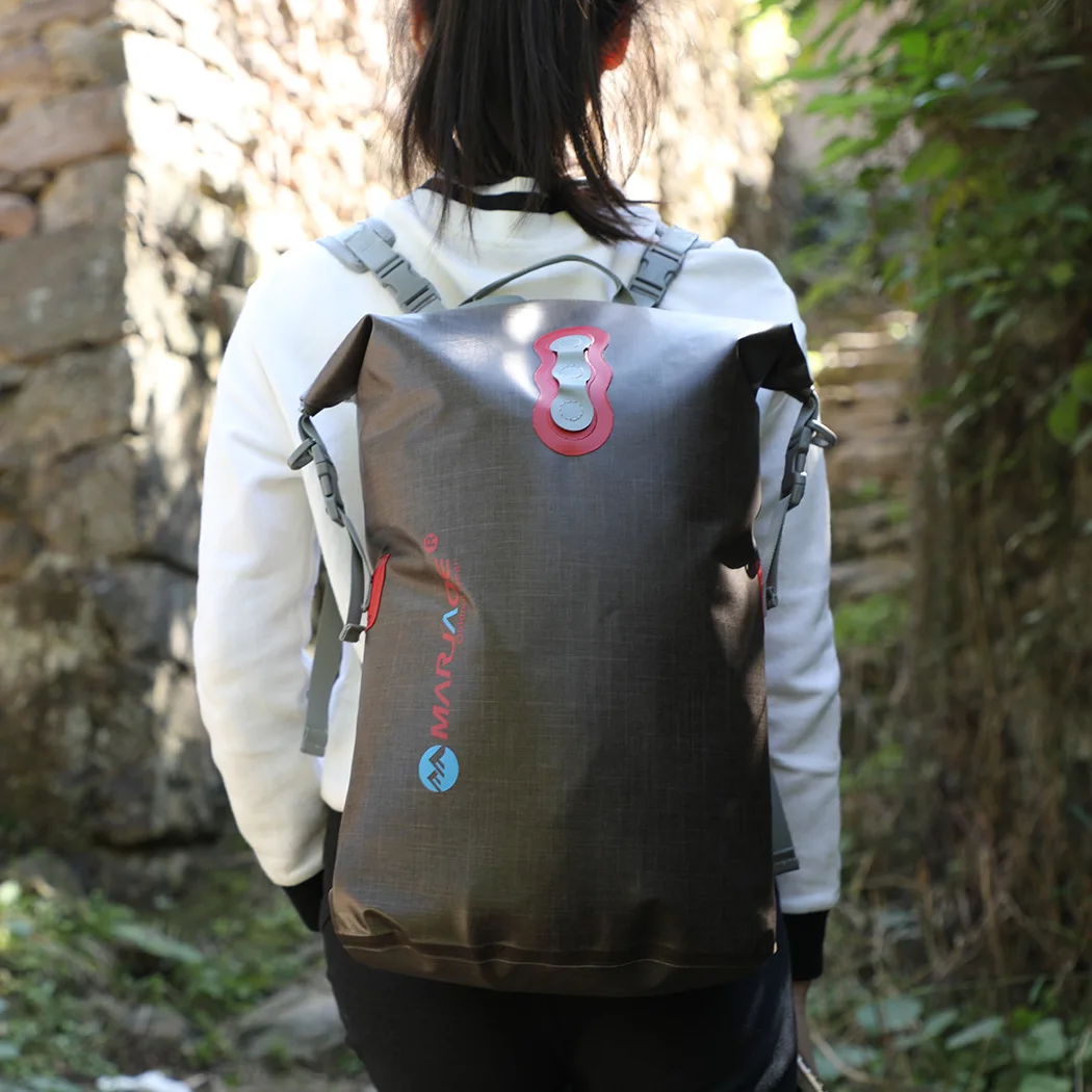 Outdoor Waterproof Backpack Sack Roll-Top Closure Dry Bag Lightweight Travel Dry Backpack for Beach Camping Cycling Hilking