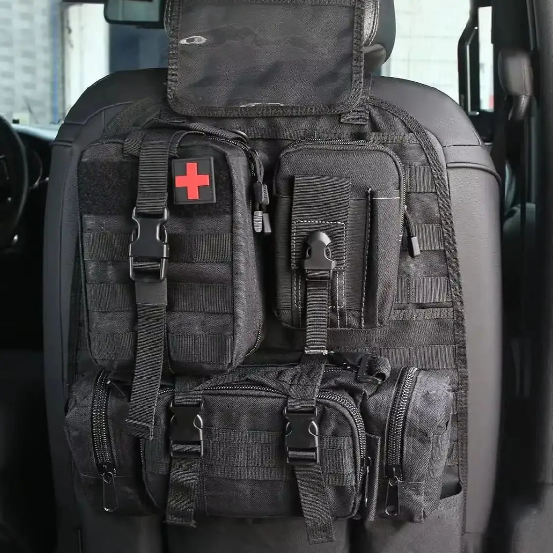 Универсальный тактический автомобильный органайзер на переднее сиденье