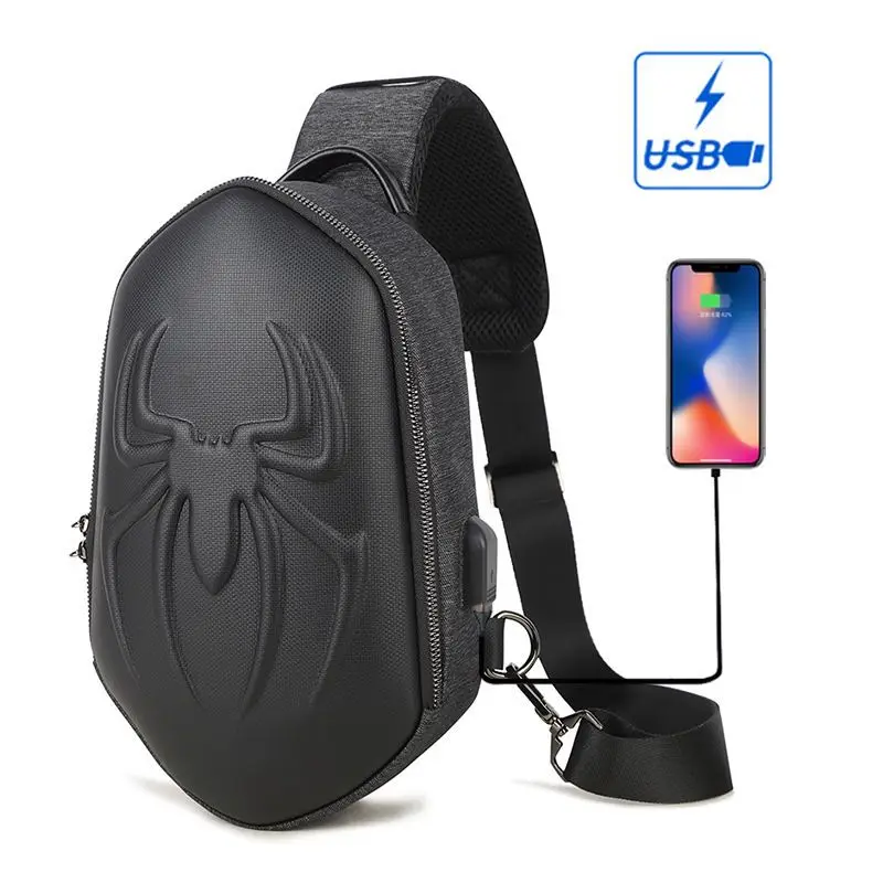 

Korean Style Chest Bag for Men Anti-theft Multi-functional Business Cycling Travel Waterproof USB Shoulder Crossbody Bag Q278