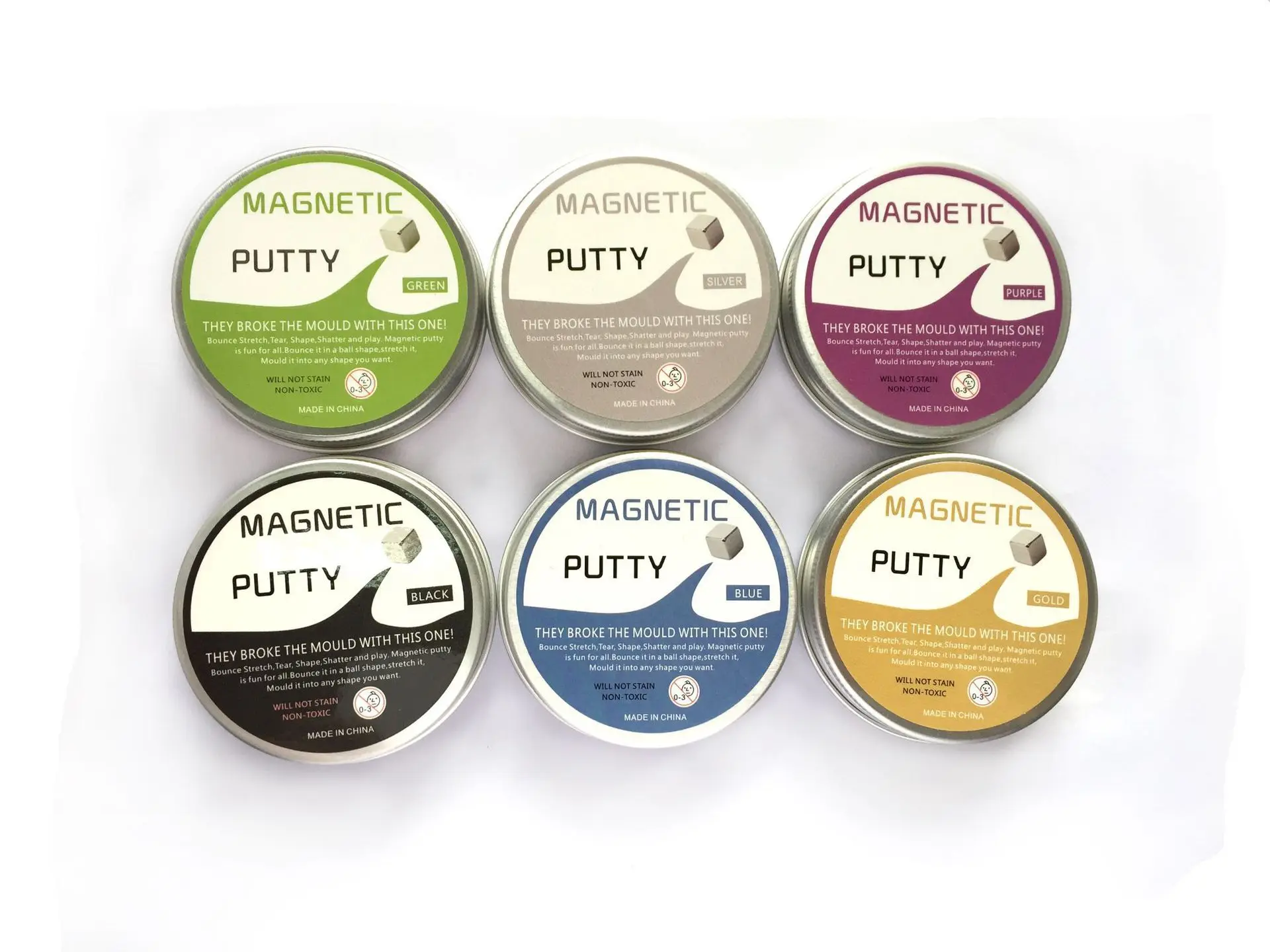 

Magic magnetic Plasticine magnetic color mud magnetic mud sucking mud swallowing magnet mud decompression toy venting clay