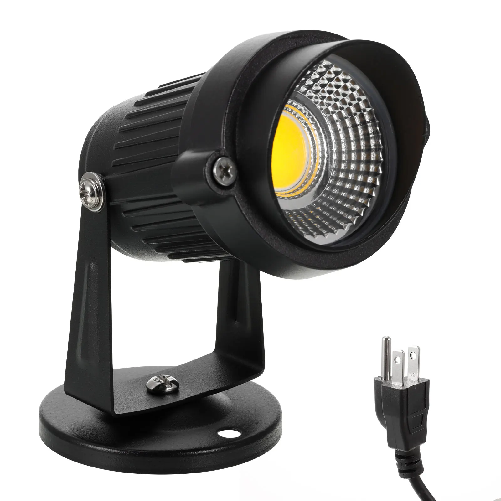 

Ground Base Shooting Light US 85~265V 2800~3100K COB 5W Light Waterproof Colorful Yard Night Light With Warm Light For Garden