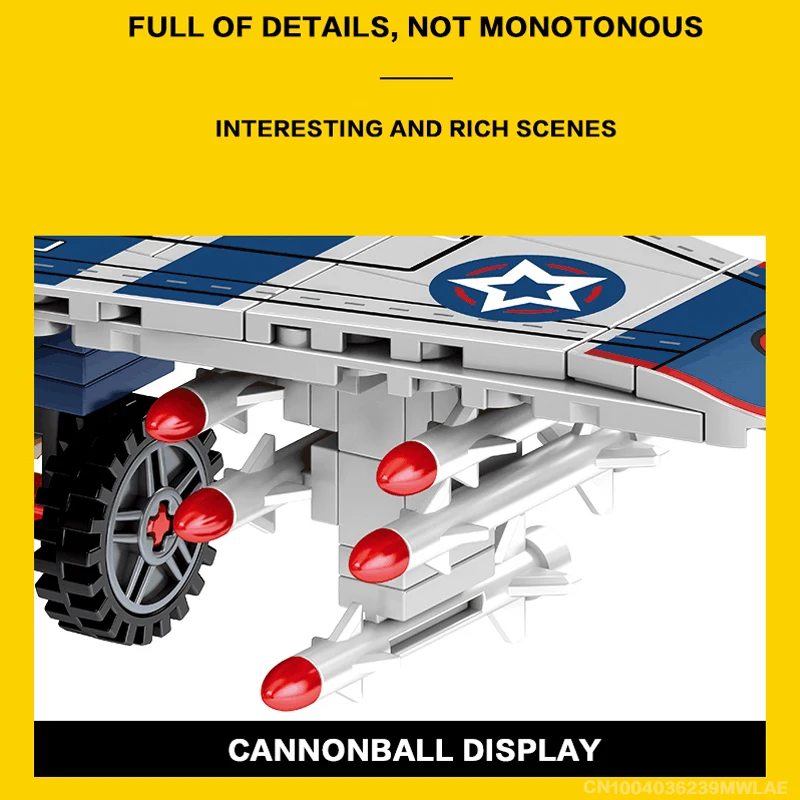 SEMBO 479PCS Fighter Bombing Airplane Building Blocks Airforce Jet World War Army Toys DIY Bricks Gifts For Children - купить по