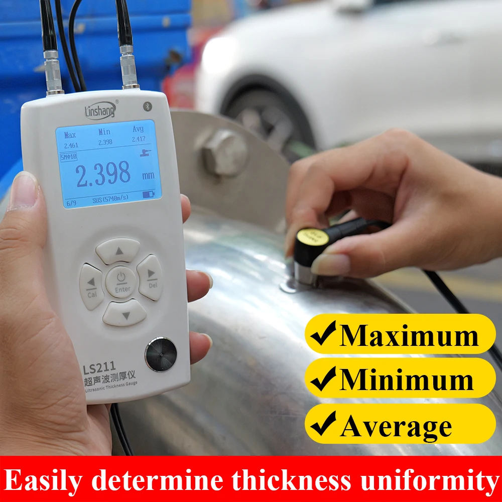 LS211 600 мм 0 001 разрешение Высокая точность ультразвуковой толщиномер цена