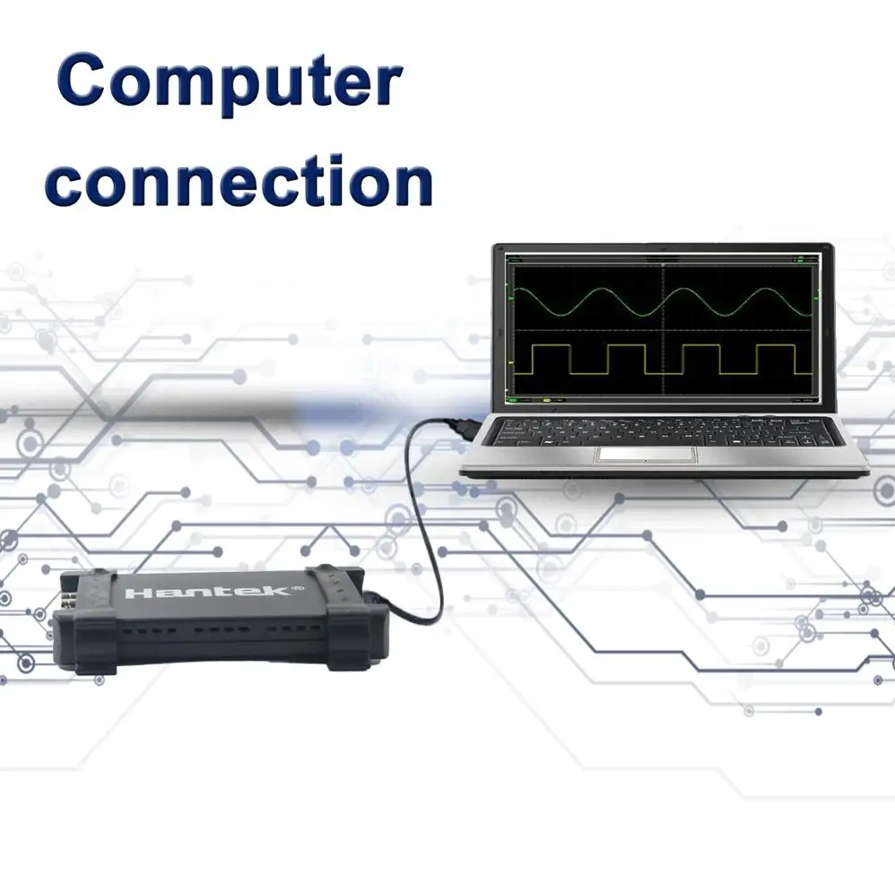 

6022BE Laptop PC USB Digital Storage Oscilloscope 2 Channels 20Mhz 48MSa/s Handheld Portable USB Oscilloscopes