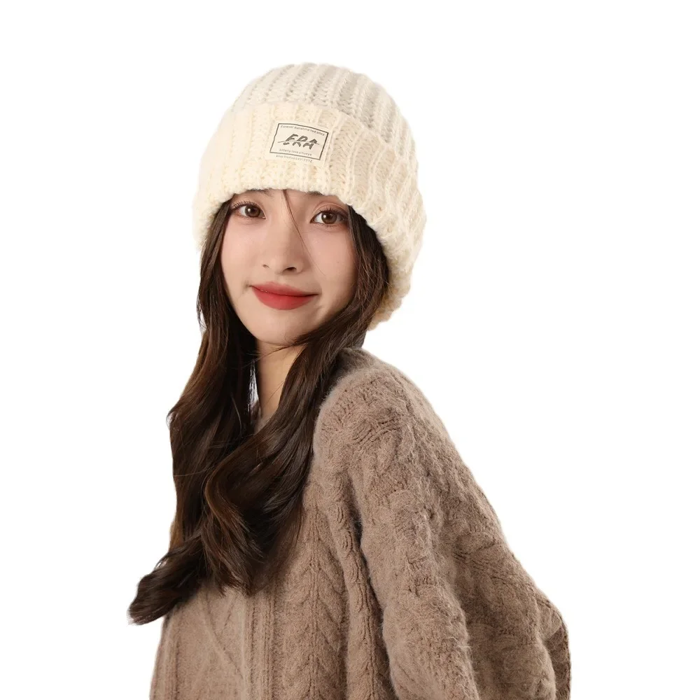 Вязаная шапка для пар в японском стиле мужчин и женщин теплая свободная посадка