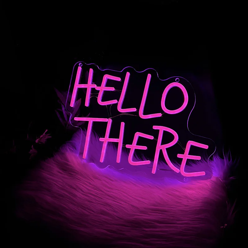 

Hello There Neon Sign Custom Bedroom Party Bar Club Gaming Room Decor LED Neon Lights Wall Hanging Decoration Light Lamp