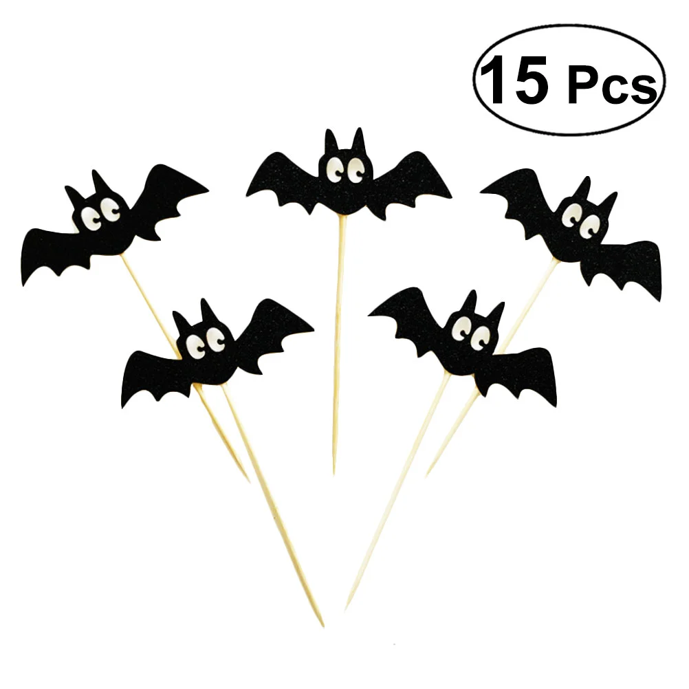 

Pickscake Cupcake Toppers Or Bat Pumpkin Treat Decorations Trick Decaration Supplies Party Cat Black Topper