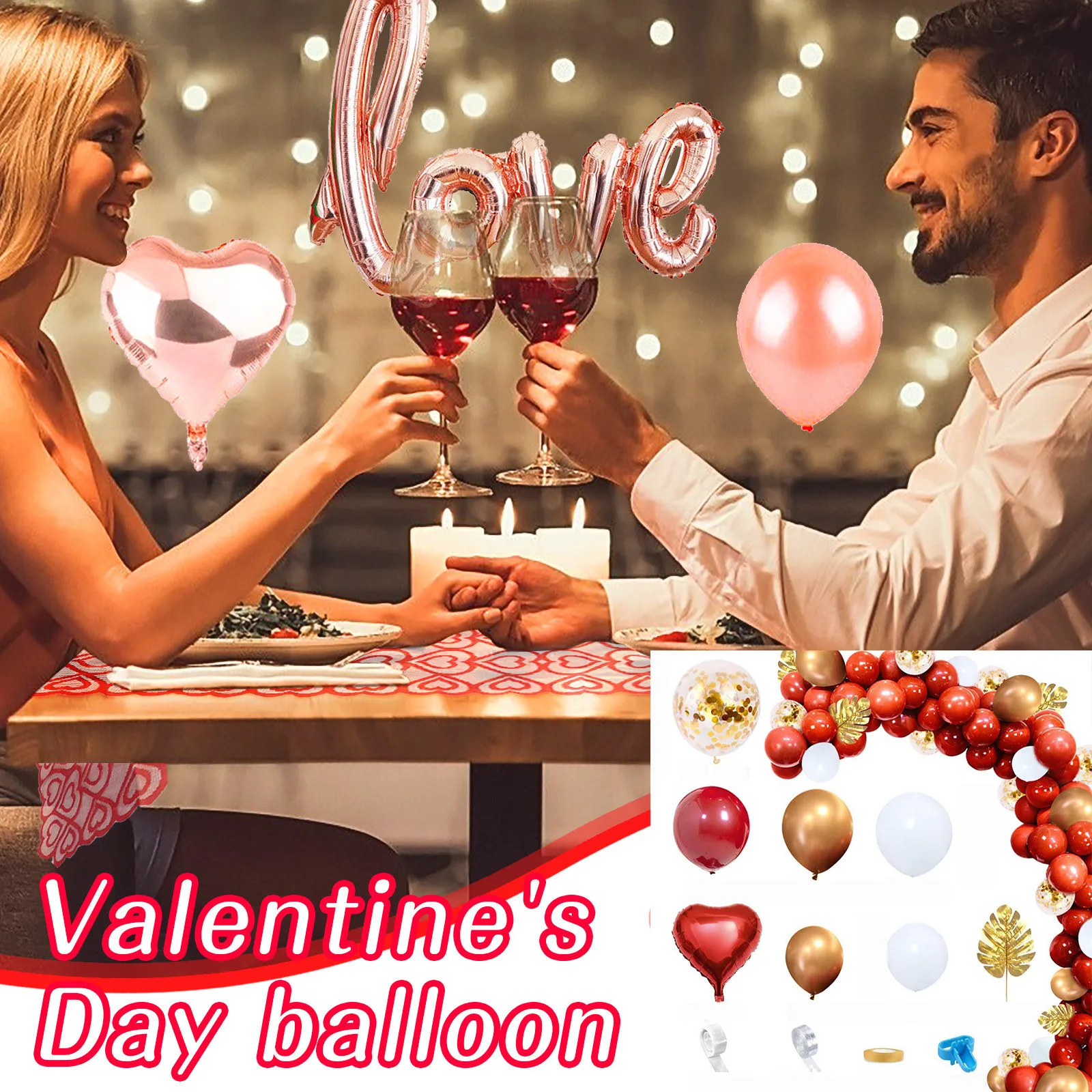 

Персонализированные ленты для детского праздника, Золотая красная гирлянда, металлические красные резиновые шары, одна и две вещь, украшен...