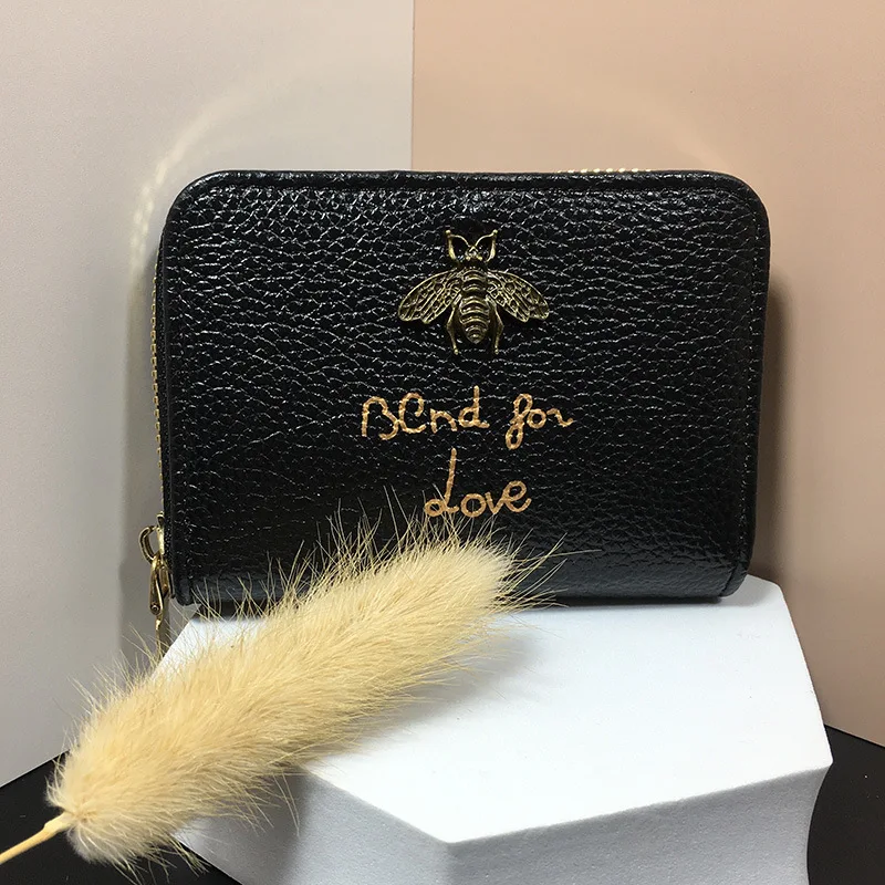 Women Genuine Leather Wallets Small Female Purse Solid Split Leather Short Wallet Female Fashion Mini Card Holder Coin Wallet