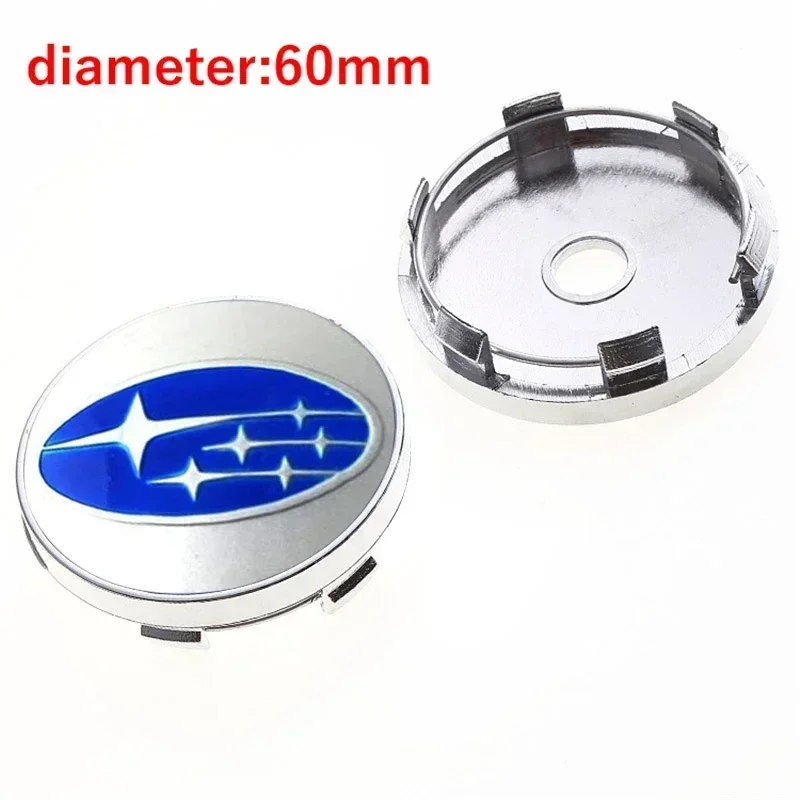 4 шт. 60 мм колпаки для автомобильных колес для Subaru WRX BRZ DRL XV STI Outback Forester Impreza Tribeca, крышка ступицы колеса, аксессуары