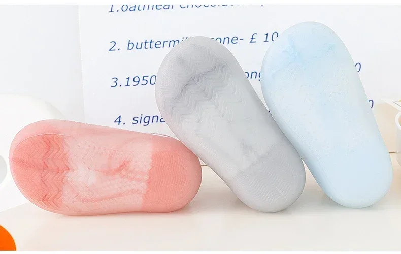 Детские сапоги и обувь из противоскользящей ткани для мальчиков девочек