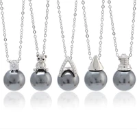 meibapj shell pearl fashion pendant necklace 925 sterling silver fine wedding jewelry for women