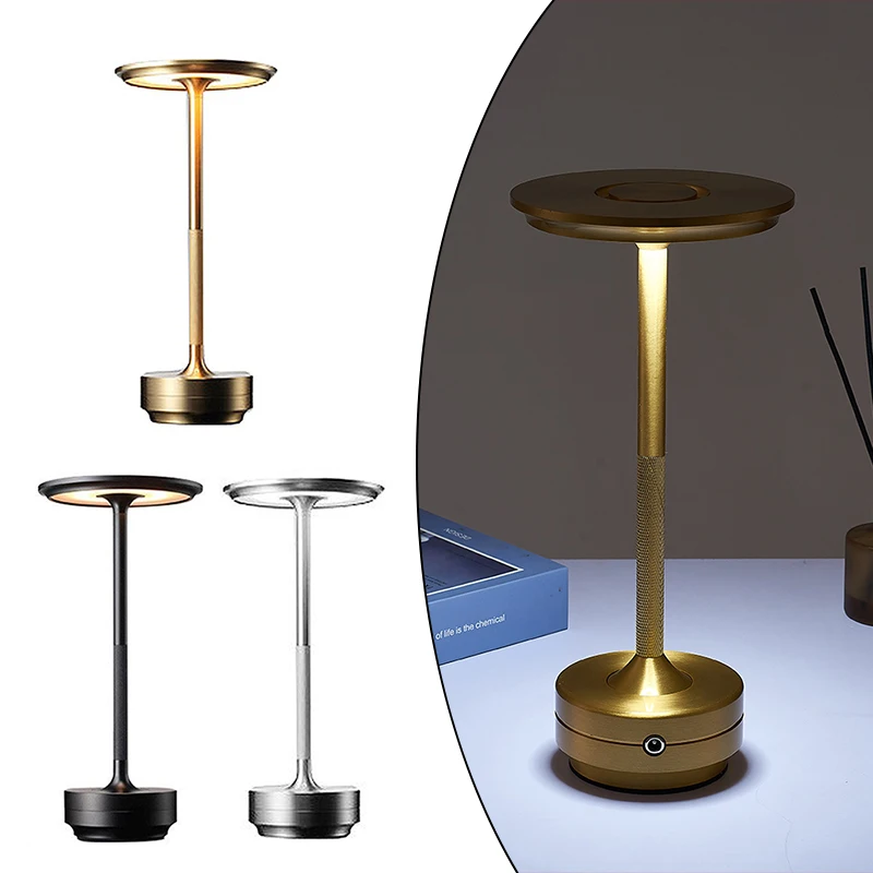 

Nordic Metal Table Lamps Rechargeable Touch Wireless Table Lamp Energy Saving Eye Protection for Bar Living Room Reading Camping