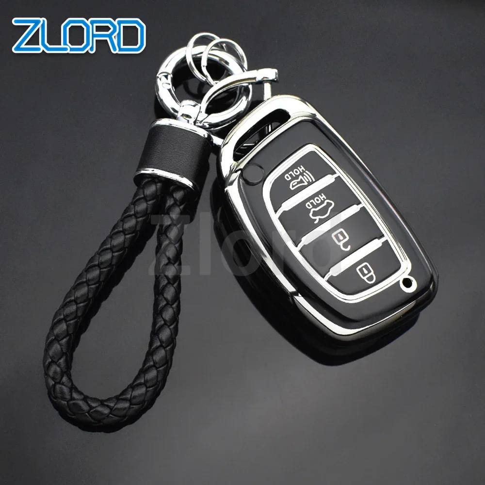 4-кнопочный чехол из ТПУ для автомобильного смарт-ключа Hyundai Tucson Santa Fe Rena Sonata Elantra