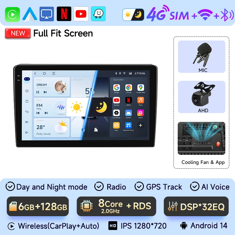 

Автомобильный радиоприемник JIUYIN для Citroen Berlingo B9 Peugeot Partner 2008-2019 беспроводной CarPlay Android Auto No 2 din 2din DVD