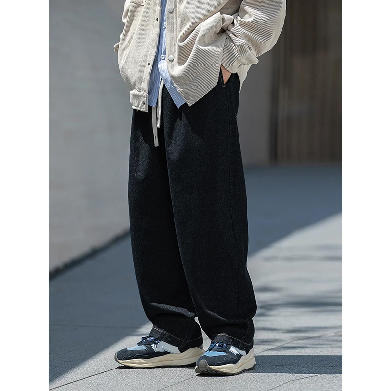 HANLU 2022 Autumn Winter Trend Loose Oversized Denim Pants Japanese Style Streetwear Baggy Jeans For Men Y2k Clothes