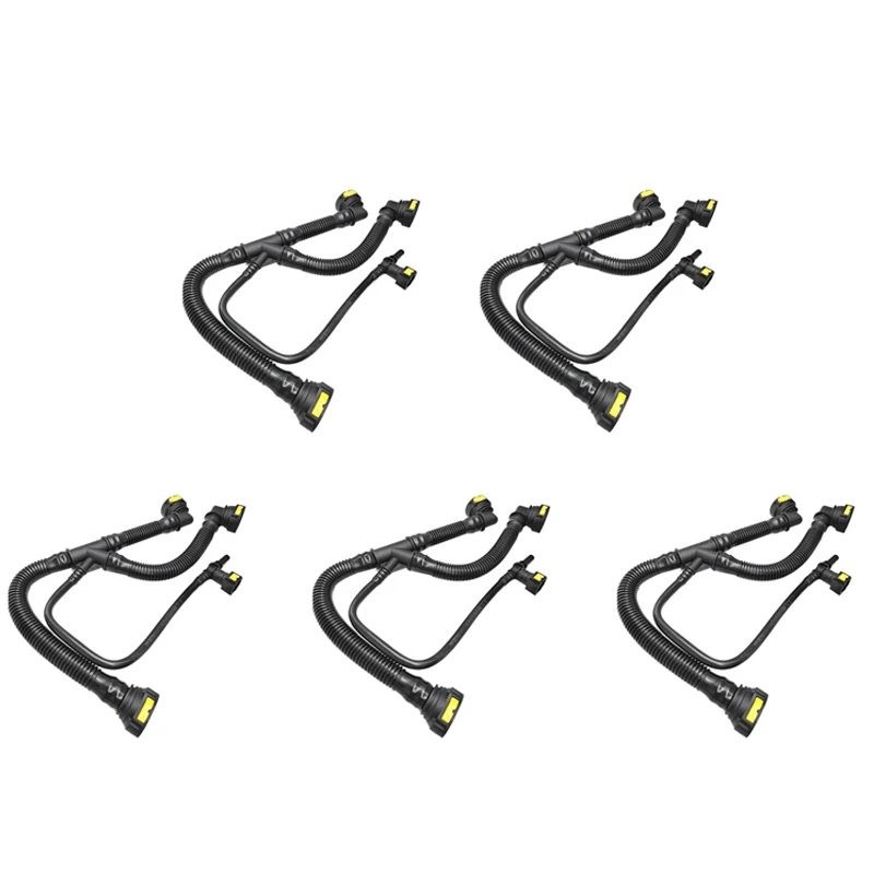 

5X Car Engine Crankcase Breather Hose Pipes For Peugeot 206 207 307 308 408 Citroen 1.6 16V 1192W0 9675884280