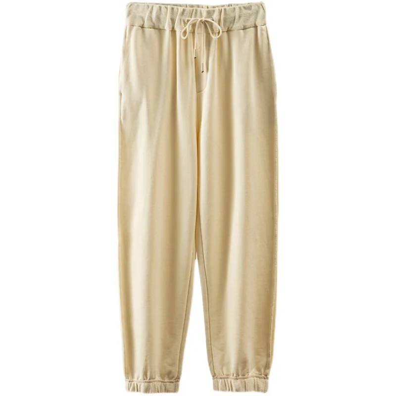 

100% Cotton New Streetwear Women Bloomers Korean Style Sweatpants 2022 Spring/Autumn Casual Loose Pantalones De Mujer