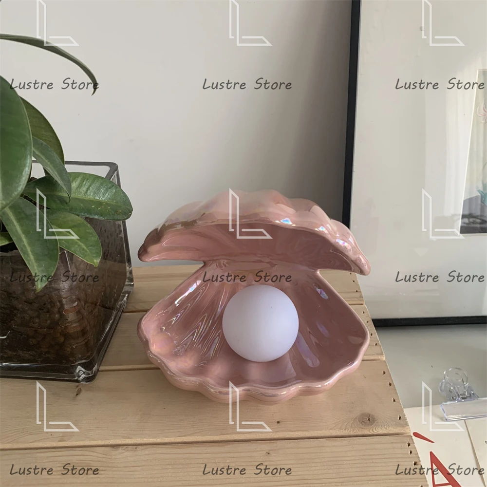 Светодиодный ночсветильник в виде жемчуга керамический Настольный светильник