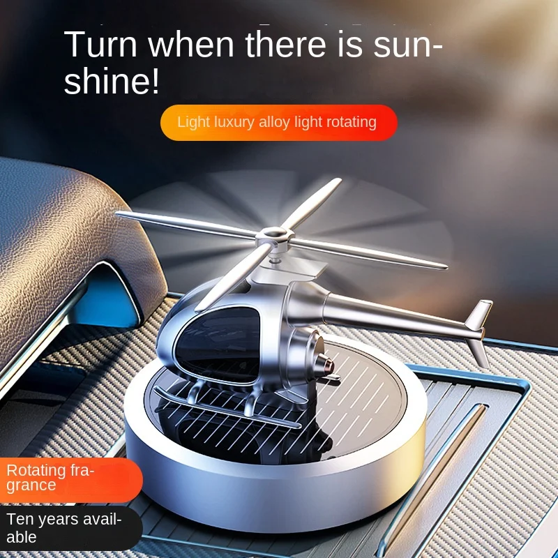 

Car Perfume Solar Helicopter Rotating Ornaments Car Aromatherapy Deodorant Lasting Light Fragrance Decoration Air Freshener