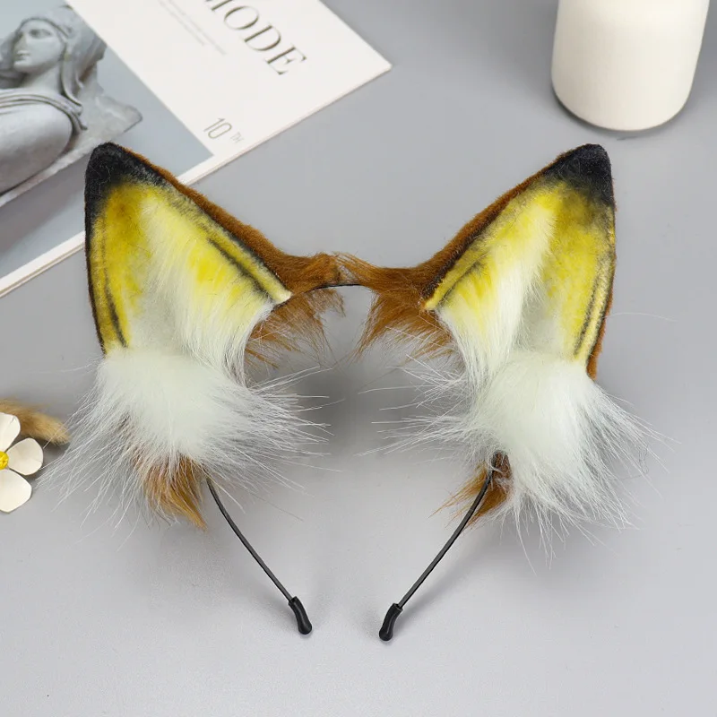 

Cosplay Ear Cute Long Hair Cat Animal Headband Halloween Props Adult Women Mens Headwear Costume Props Head Accessories
