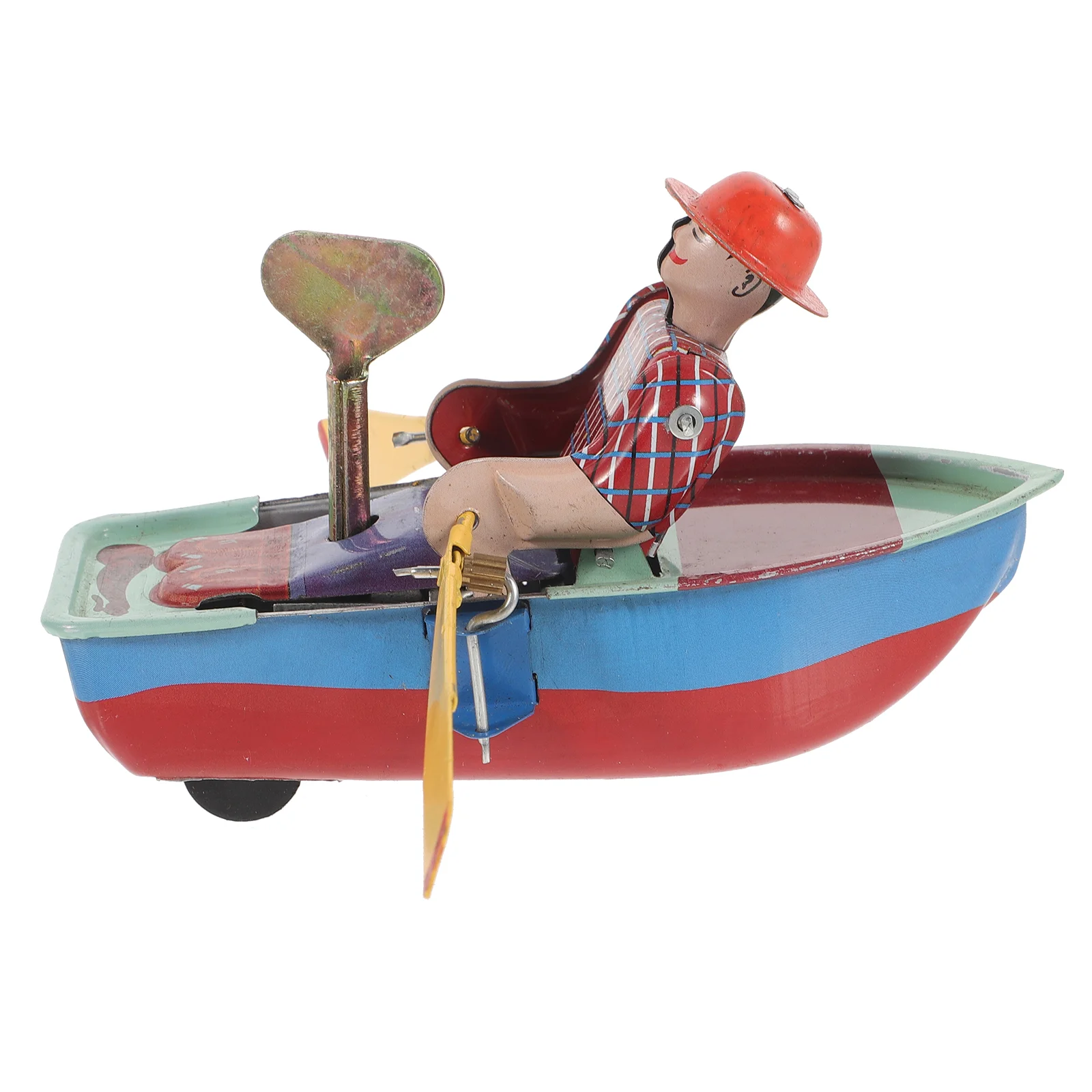 

Винтажная модель лодки, железная лодка, украшение для дома, заводная игрушка, милая заводная игрушка