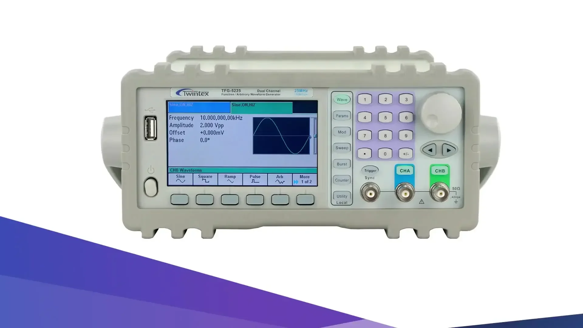 

Twintex TFG-3215E Dual Channel DDS Function Waveform Generator 15MHz
