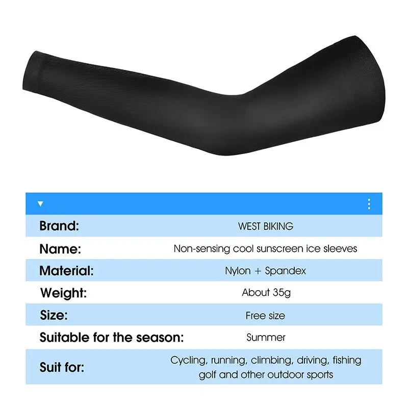 WEST BIKING Защитный чехол от солнца и ультрафиолета летние нейлоновые рукава из