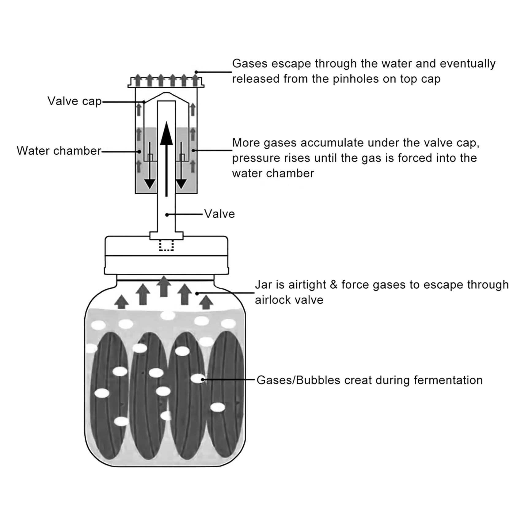 Крышка для ферментации воздушные шлюзы с широким горлышком крышки банок